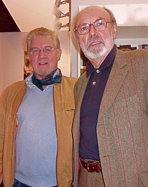 Yann-Ber Tillenon, président de Kêrvreizh, rencontre l'écrivain Jean-François Jacq sur le Salon du Livre 2012